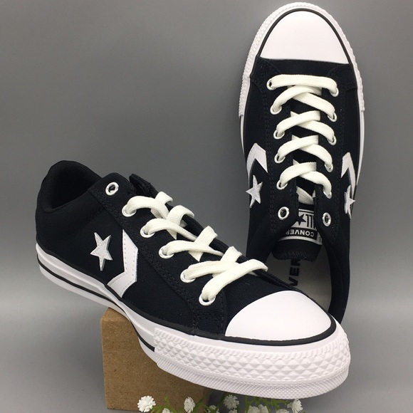 CONVERSE STAR PLAYER OX Low Black White 264477F - Picture 4 of 8